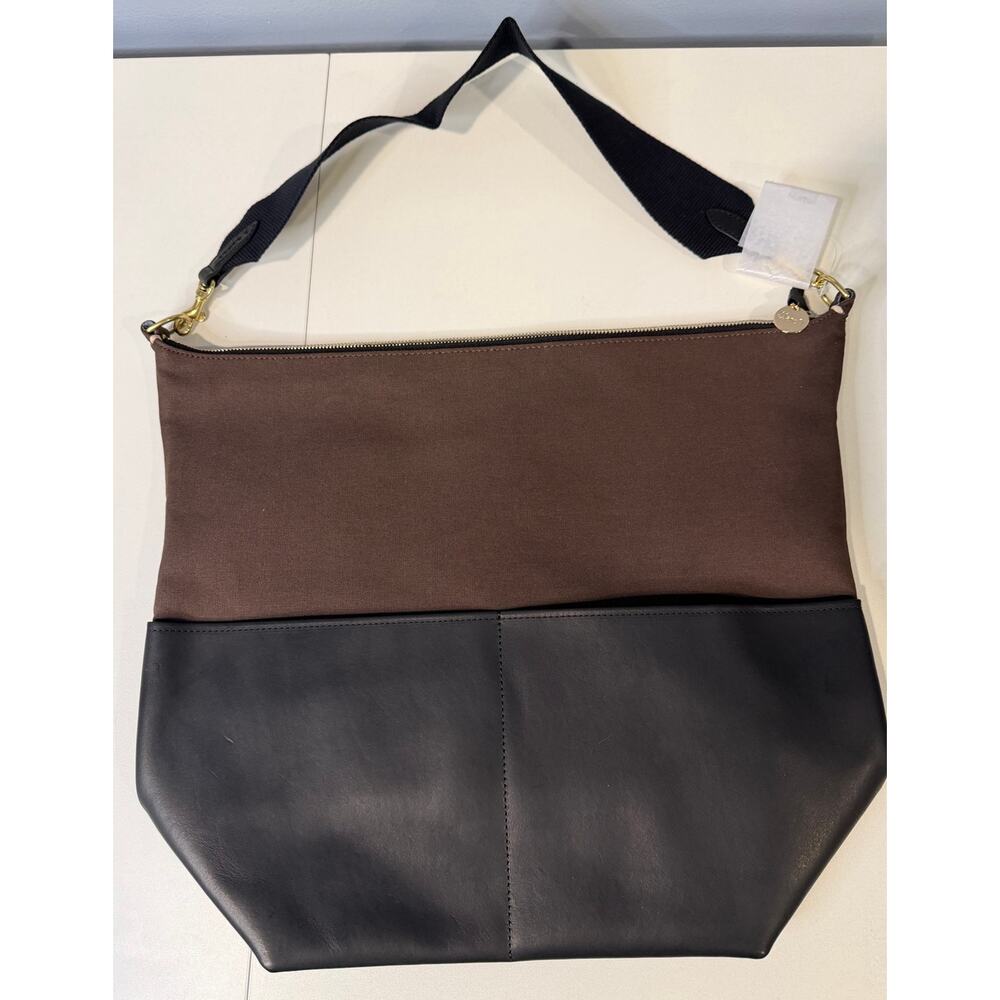 NWT Clare V. Sophie Canvas Leather Tote - Picture 5 of 14